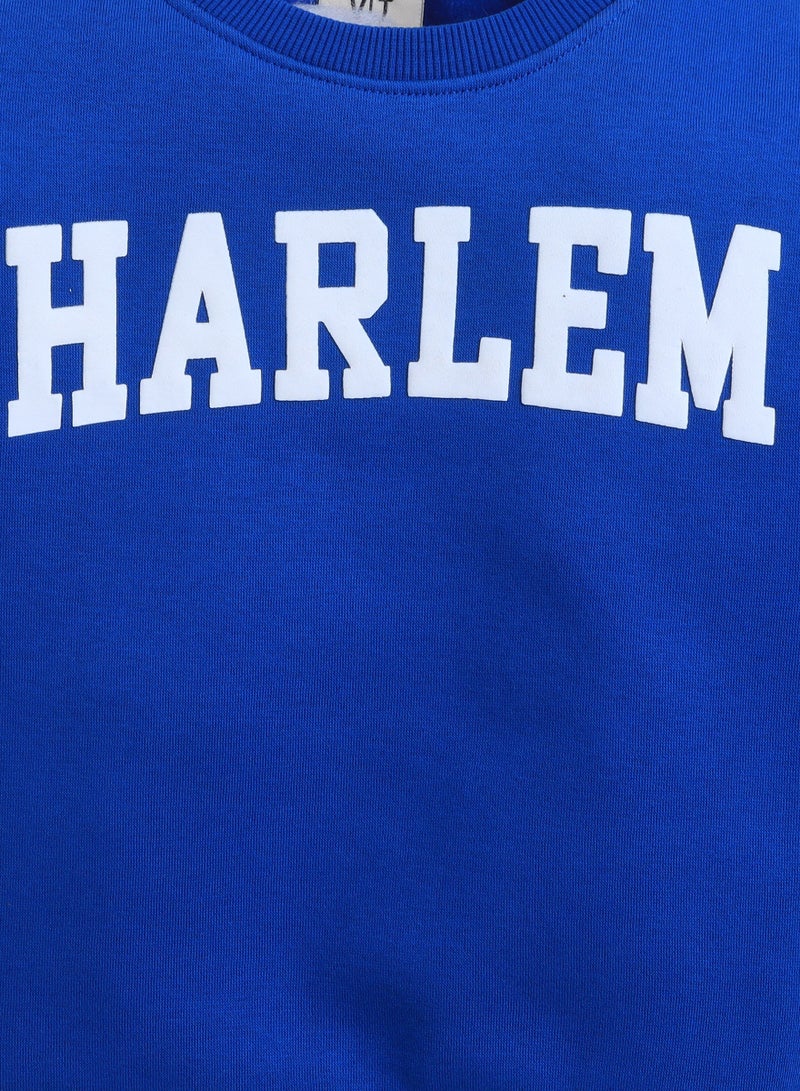 victor and jane Boys' Blue "HARLEM" Graphic Sweatshirt - Image 4