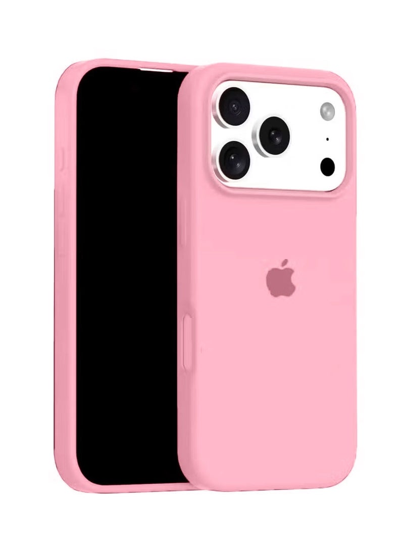 Wtech Apple iPhone 17 Pro Max 5G 2025 Luxury Premium Quality Liquid Silicone Case Cover (MCRPSN) - Light Pink & Apple iPhone 17 Pro Max 5G 2025 Premium Nano Ceramic Privacy Full Glue Full Cover Matte Flexible Screen Protector (MSCNMP) - Clear/Black Bundle - Image 2