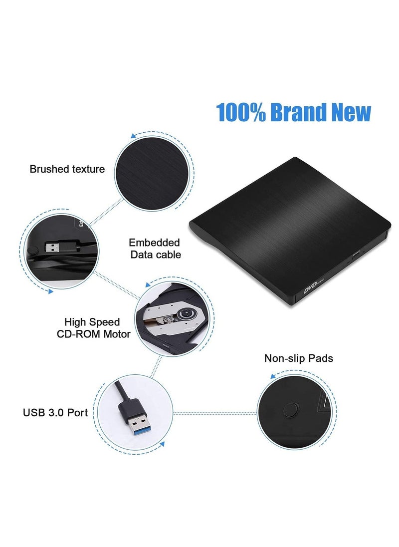 Ntech - External CDRW DVD Rom 3.0 Usb Drive USB CD Player Disc Reader PC Laptop Notebook - Image 1