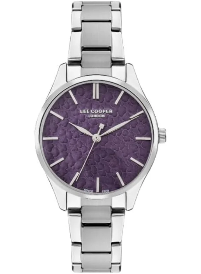 لي كوبر Lee Cooper Women's Watch, Analog Display and Metal Strap - LC07958.380, Silver