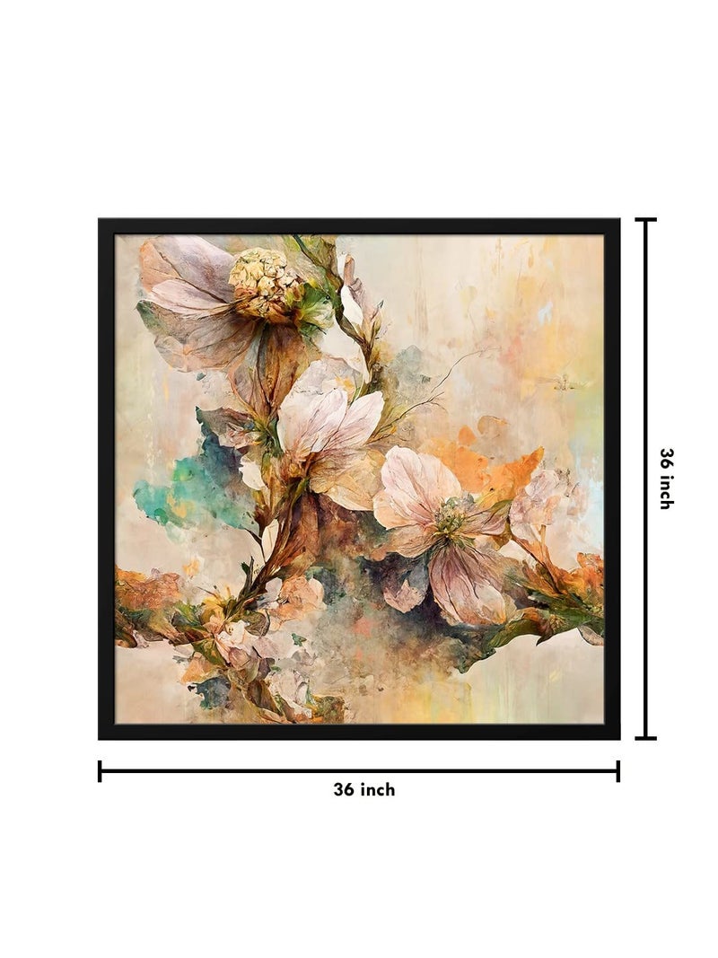 999STORE flower with abstract background modern artlong painting for wall decoration flower painting for bedroom BoxF36X360154 - Image 5