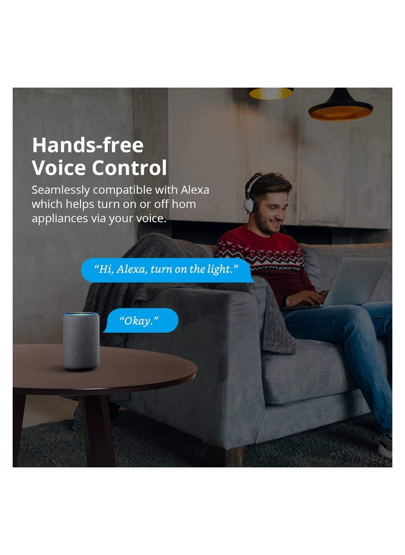 SYOSI - مفتاح ضوء ذكي مصغر Zigbee (طريقان) يعمل مع أليكسا وSmartthings Hub وGoogle Home وZbbridge يتطلب سلك محايد بروتوكول Zigbee 3.0 المنزل الذكي أبيض - Image 1