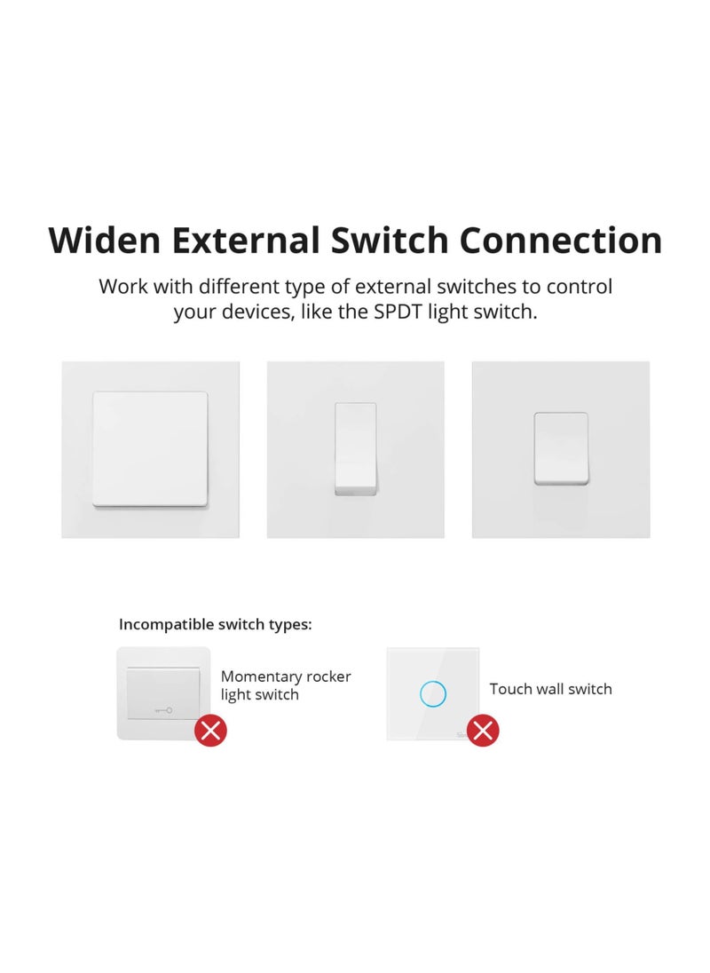 SYOSI - مفتاح ضوء ذكي مصغر Zigbee (طريقان) يعمل مع أليكسا وSmartthings Hub وGoogle Home وZbbridge يتطلب سلك محايد بروتوكول Zigbee 3.0 المنزل الذكي أبيض - Image 1