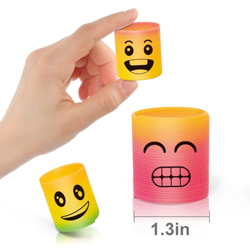 CLEVERZONE 36 Pack Spring Rainbow Magic Fidget Stress Coil Mini Springs Bulk Toys Party Favor For Kids Birthday Carnival Prize Goodie Bag Stuffers For Boys Girls Smile - Image 5