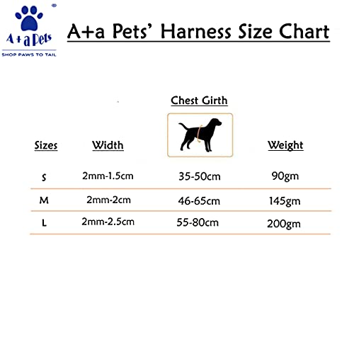 A+a Pets' H-Harness for Dogs, Cats | Soft Premium Waterproof (Gradient Design Pink, S) - Image 5