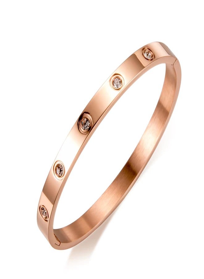 MEENAZ bracelet for women Stylish Bangles for women Adjustable Anti Tarnish Bracelet for girls rose gold Kada for Women Accessories Anti Tarnish Jewellery Stainless Steel Cuff Bracelet gifts Combo - Image 5