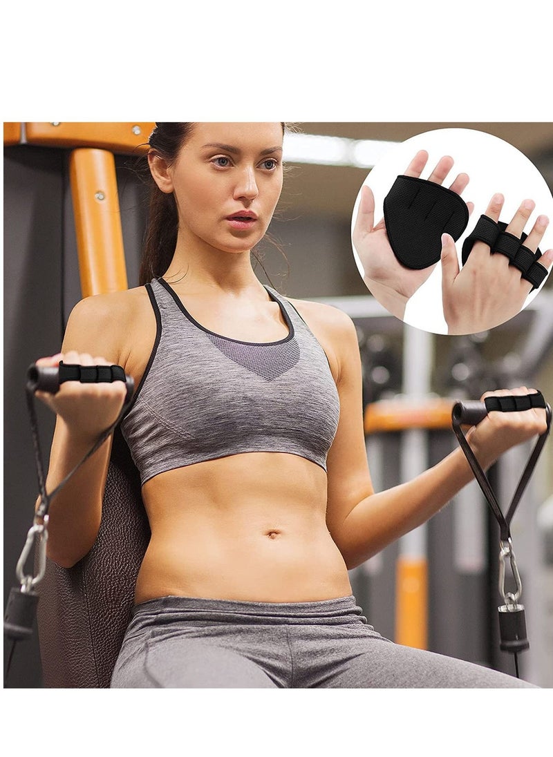 Y&D - Neoprene Grip Pads Lifting Grips, The Alternative to Gym Workout Gloves, with 4 Fingers for Women Man, Weightlifting, Calisthenics, Powerlifting 2 Pairs - Image 1