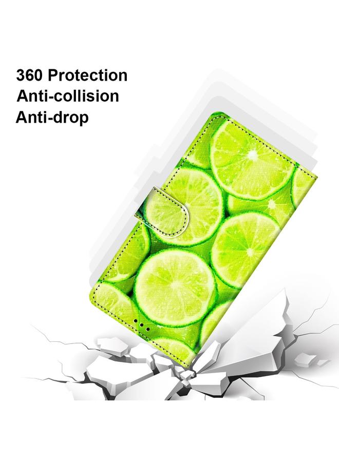 اس-توب جراب لهاتف Motorola Moto E7 Plus / G9 Play / G9 جراب جلدي من البولي يوريثان قابل للطي أفقيًا بتصميم متقاطع ملون مع حامل وفتحات للبطاقات ومحفظة وحبل تعليق - Image 5