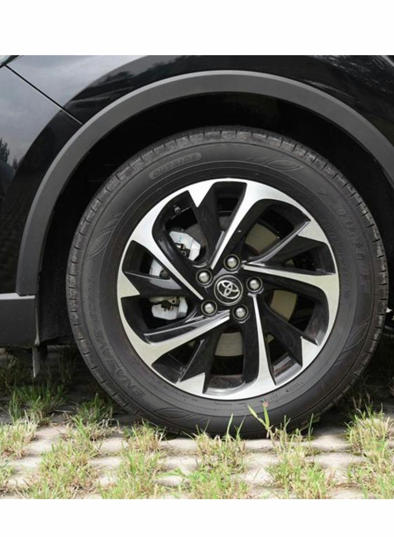 غطاء مركز عجلة السيارة لقطع غيار تويوتا ملحقات غطاء مزين مجموعة كامري سيينا فنزا أفالون كورولا بريوس أسود 62 مم 4 قطع - Image 2