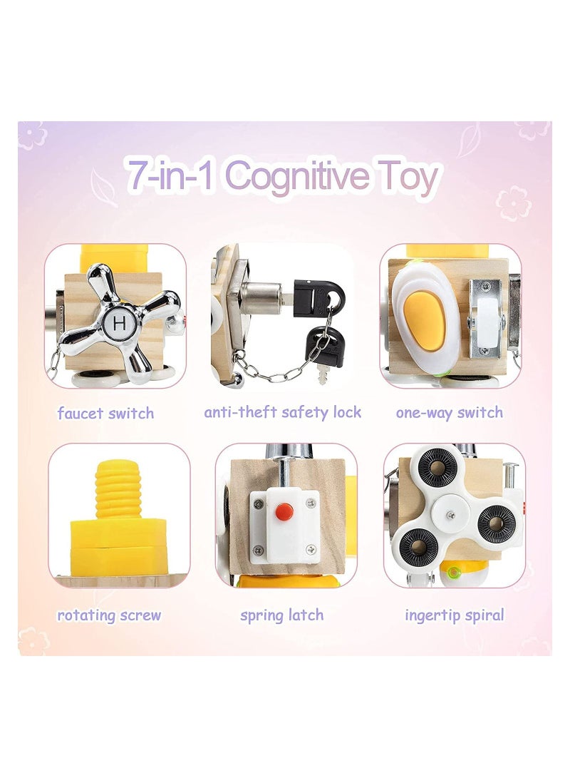 AMERTEER مكعب الانشغال التعليمي لفتح التركيز للأطفال متعدد الوظائف للتعليم المبكر - Image 4