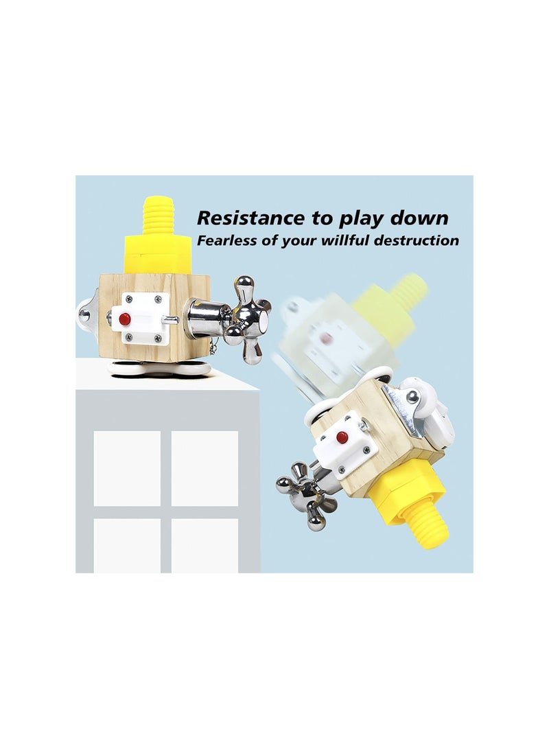 AMERTEER مكعب الانشغال التعليمي لفتح التركيز للأطفال متعدد الوظائف للتعليم المبكر - Image 3