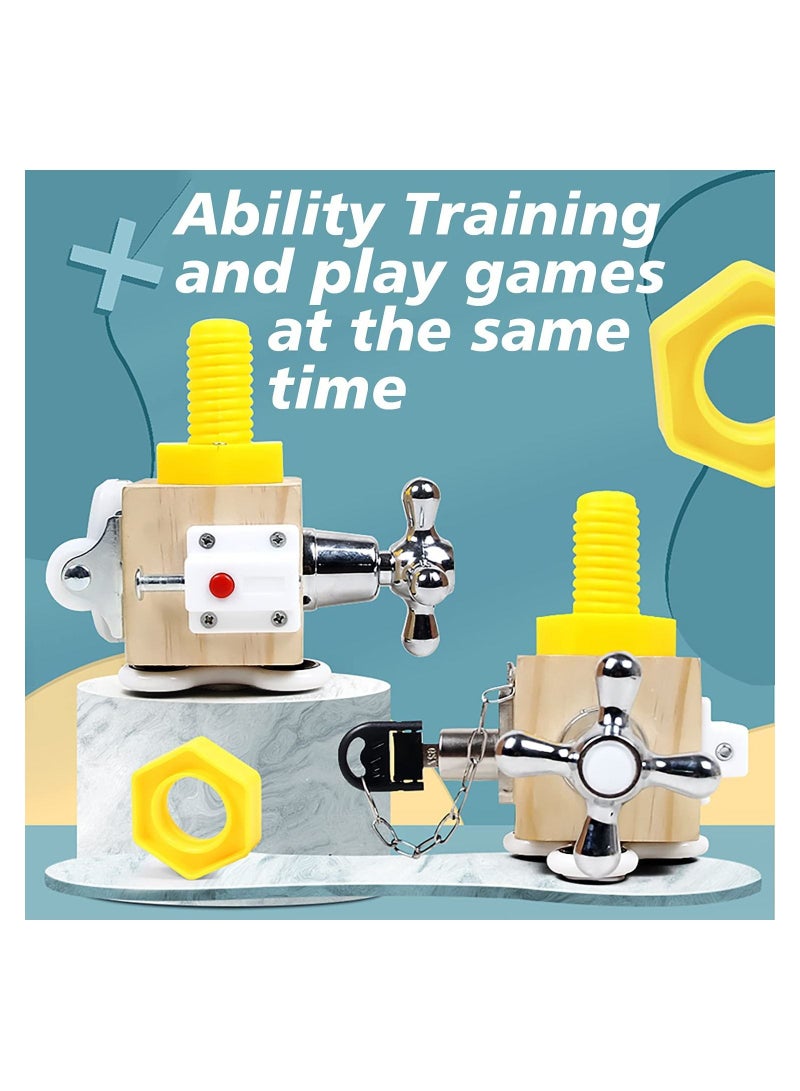 AMERTEER مكعب الانشغال التعليمي لفتح التركيز للأطفال متعدد الوظائف للتعليم المبكر - Image 5