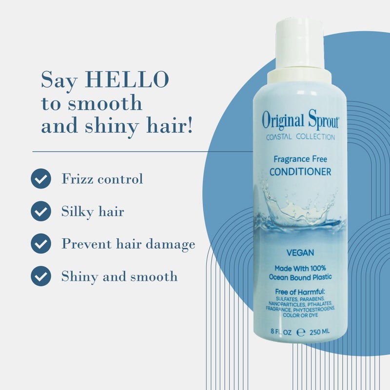 Original Sprout Coastal Collection Conditioner for All Hair Types, Fragrance-Free Conditioner, Vegan, 8 oz. Bottle - Image 4