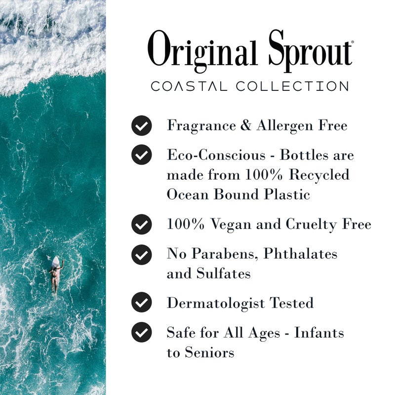 Original Sprout Coastal Collection Conditioner for All Hair Types, Fragrance-Free Conditioner, Vegan, 8 oz. Bottle - Image 2