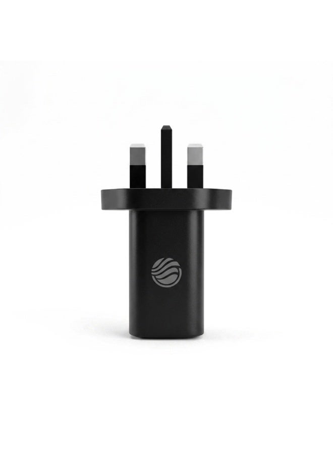 FIFTH ELEMENT PULSE Firefly 30W GaN USB-C PD 3 in 1 Fast Charger with Digital Watt Display & USB-A Port, Compact 2-Port Wall Adapter – Black - Image 2