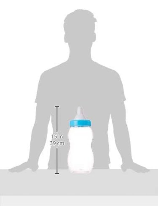 Homeford Jumbo Plastic Baby Milk Bottle Coin Bank, 15-Inch - Light Blue - Image 3