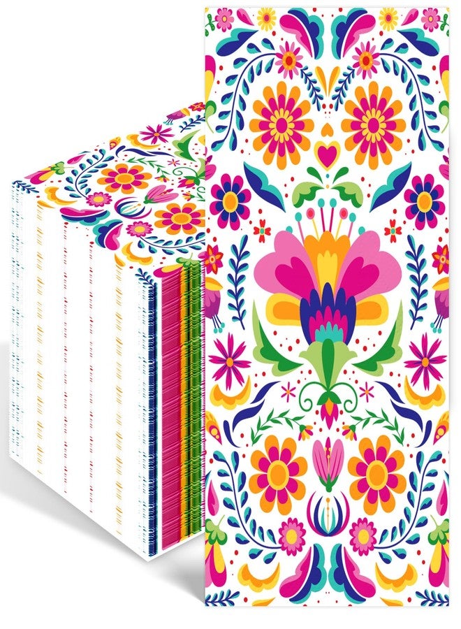 IANFEPH 100PCS Mexican Floral Paper Napkins Disposable Hand Towels for Bathroom 3 Ply Cinco De Mayo Guest Napkins Decorative Fiesta Dinner Napkins for Wedding Birthday Mexico Taco Party Supplies - Image 1
