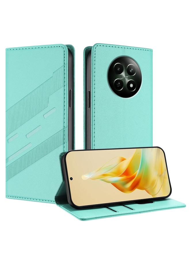 اس-توب جراب لهاتف Realme 12 4G، جراب هاتف جلدي متعدد الوظائف منقوش بتصميم كلاسيكي - Image 1