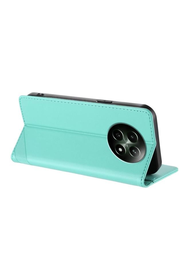 اس-توب جراب لهاتف Realme 12 4G، جراب هاتف جلدي متعدد الوظائف منقوش بتصميم كلاسيكي - Image 3