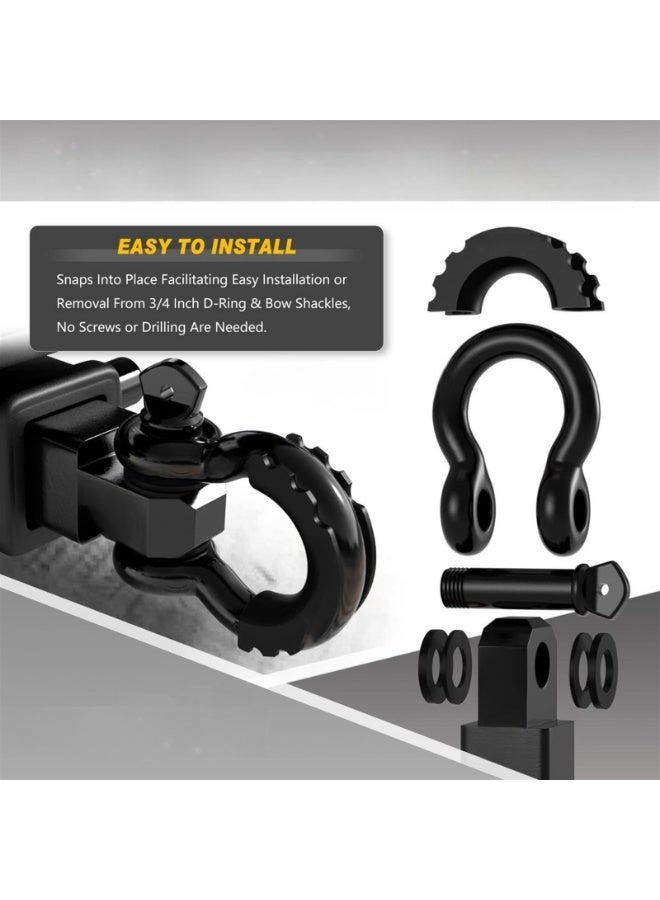 D Ring Shackle Isolators Washers Kit - 2 Rubber Shackle Isolators with 8 Washers, Fits 3/4 Shackles Protect and Prevents Rattling, Shackle Cover  - Image 5