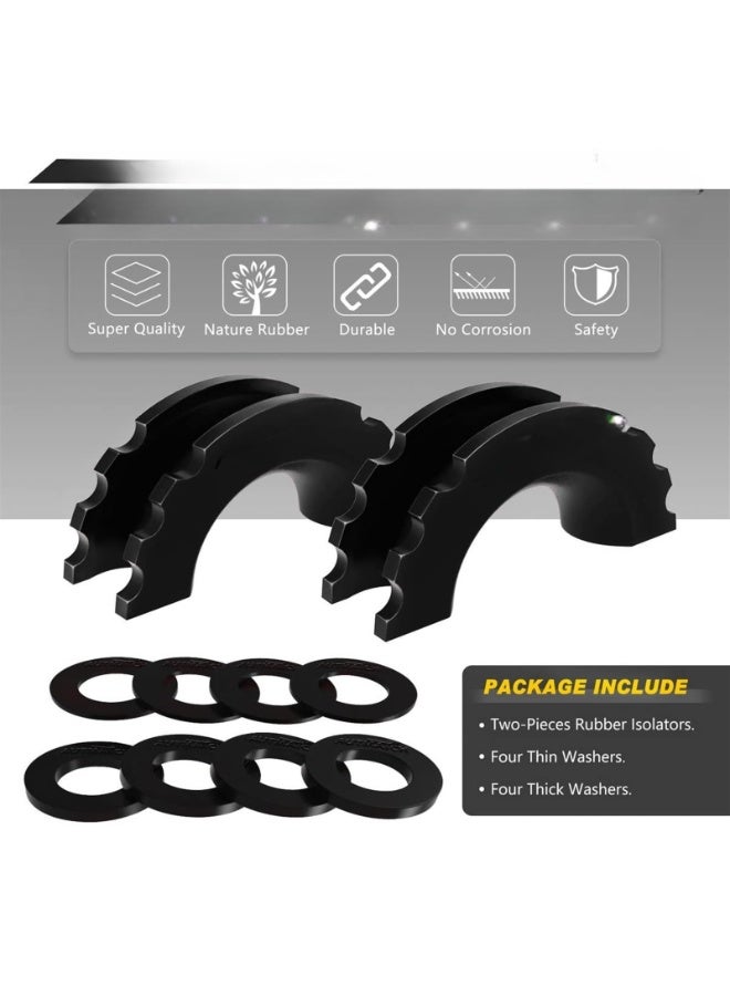 D Ring Shackle Isolators Washers Kit - 2 Rubber Shackle Isolators with 8 Washers, Fits 3/4 Shackles Protect and Prevents Rattling, Shackle Cover  - Image 2