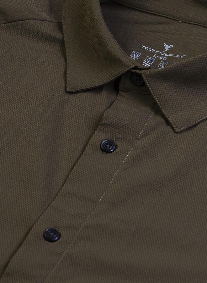 تكنوسبورت قميص تكنوسبورت بأكمام طويلة مطاطي ثنائي الاتجاه بقصة عادية - Image 5