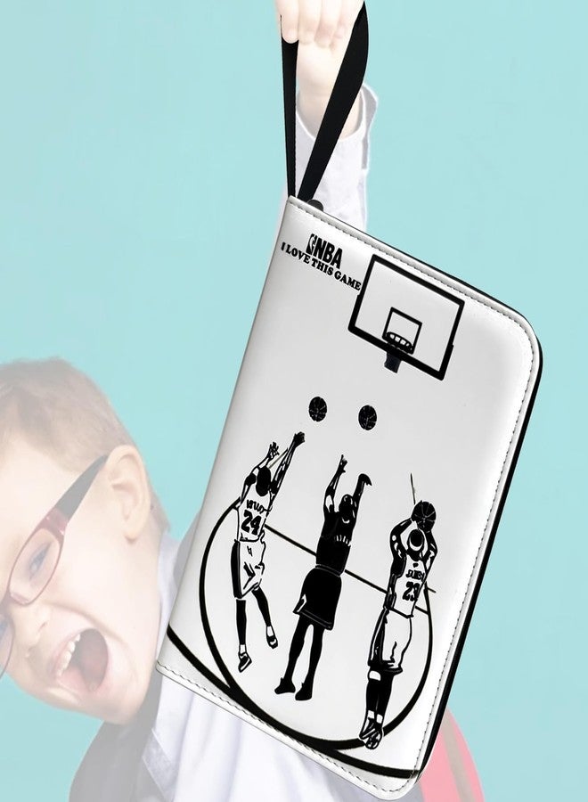 Rmannke Basketball Card Binder - 400 Capacity 4-Pocket Trading Card Album, 3 Ring Card Holder Binder, Waterproof PU Leather, Zip Closure, Perfect Christmas Birthday Gift for Collectors - Image 5