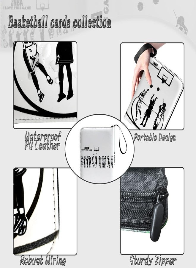 Rmannke Basketball Card Binder - 400 Capacity 4-Pocket Trading Card Album, 3 Ring Card Holder Binder, Waterproof PU Leather, Zip Closure, Perfect Christmas Birthday Gift for Collectors - Image 2