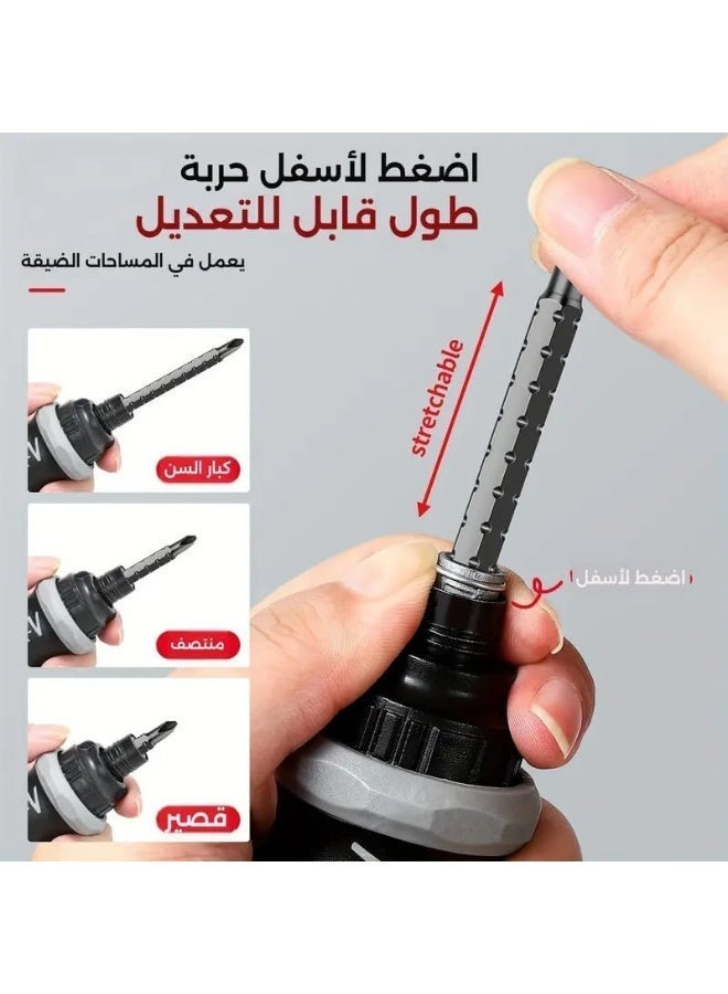 Multi-purpose extendable screwdriver with dual heads. Short, lightweight design for screws, home and professional maintenance. - Image 4