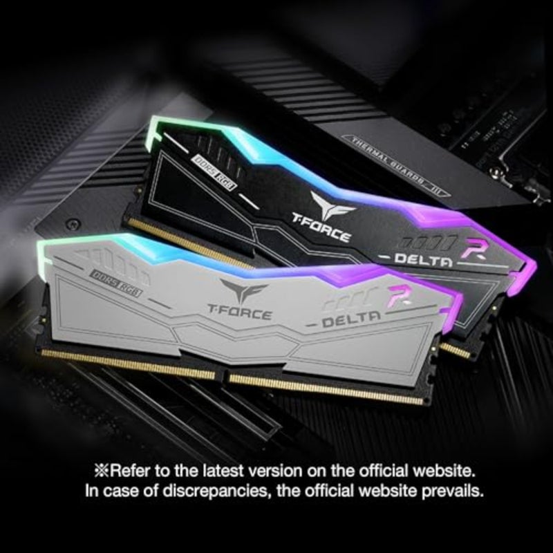 T-Force Delta RGB DDR5 Ram 32GB 2x16GB 6000MHz PC5-48000 CL30 وحدة ذاكرة سطح المكتب ذاكرة الوصول العشوائي لشرائح سلسلة 600 700 XMP 3.0 جاهزة - FF3D532G6000HC30DC01 - Image 5