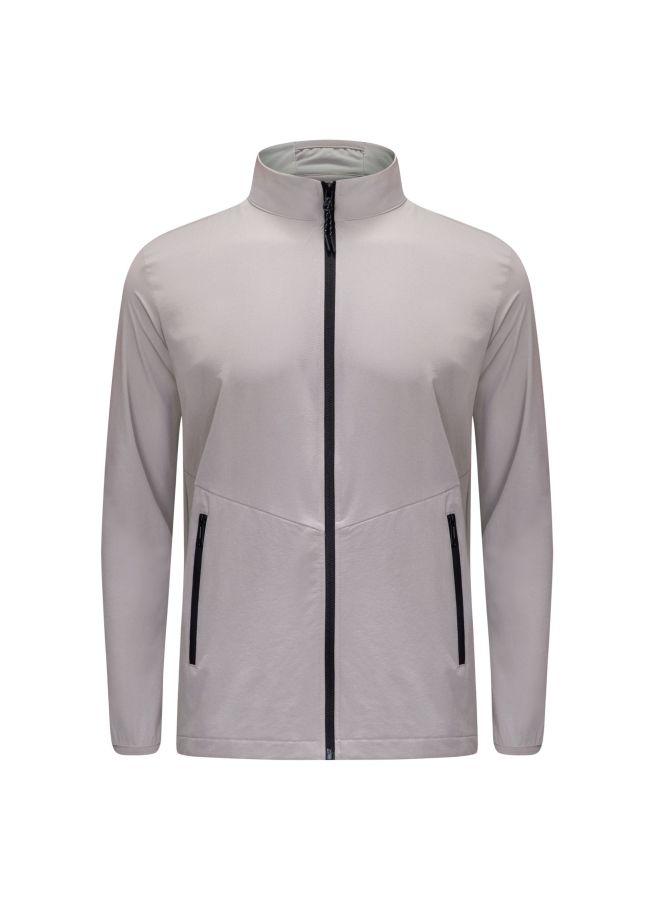 Quick-drying Men's Zipper Stand Collar Sports Jacket Coat Custom Logo Long Sleeve Team Training Suit European Size