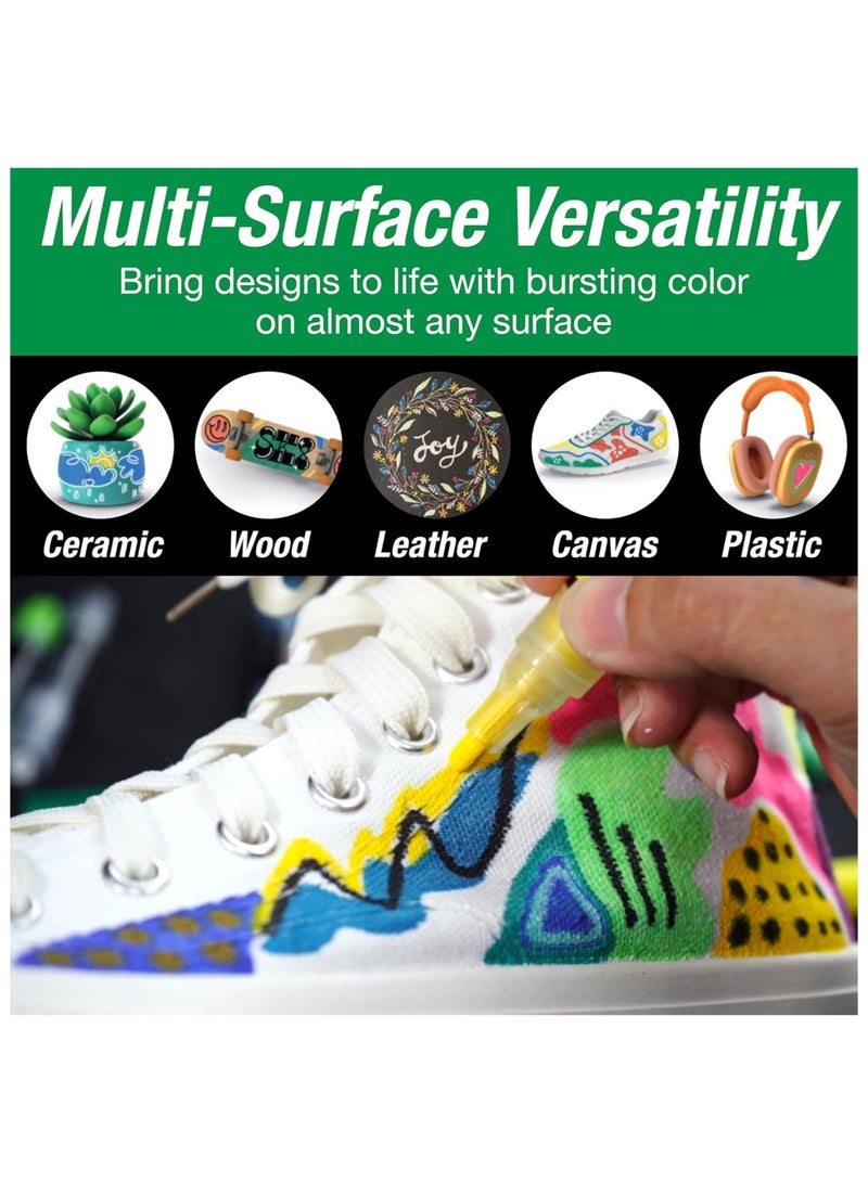 FABER-CASTELL 6-Piece Shake And Paint Black Edition Acrylic Paint Markers Classic Colours - Image 3