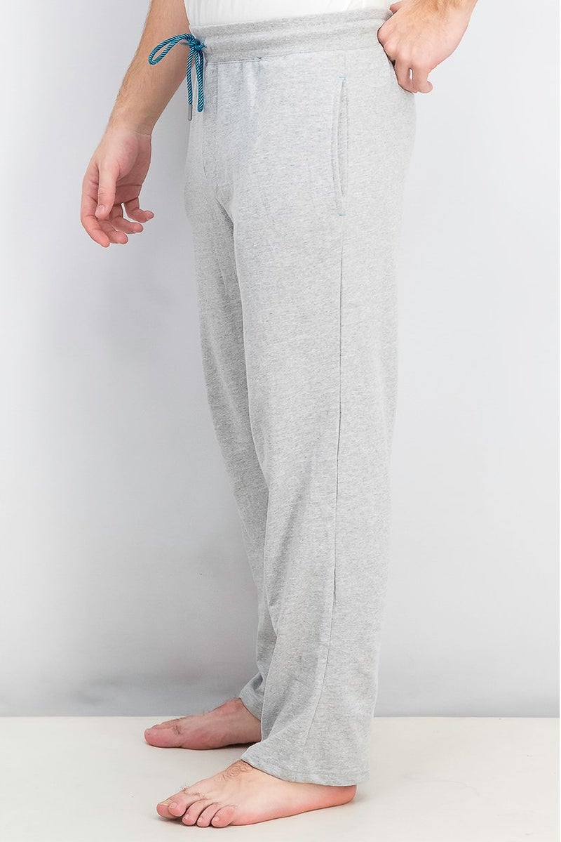 Tailorbyrd Men Plain Drawstring Sleepwear Pants, Grey Heather - Image 4