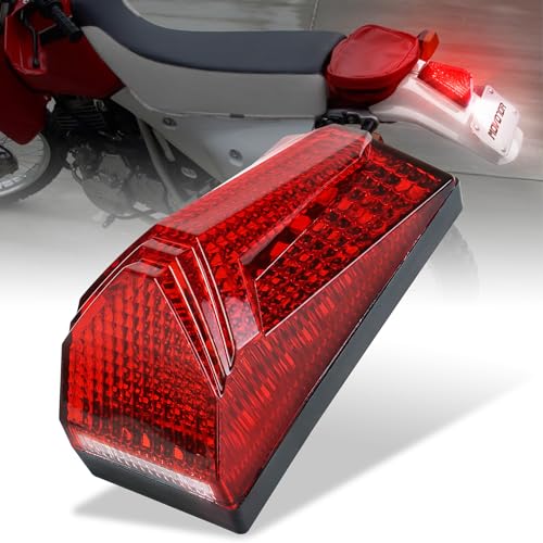 MOVOTOR LED Tail Light 500% Bright Rear Brake Light with White License Plate Lighting Compatible with Dirt Bike Enduro Cafe Custom Honda XR650L XR600R - Image 1