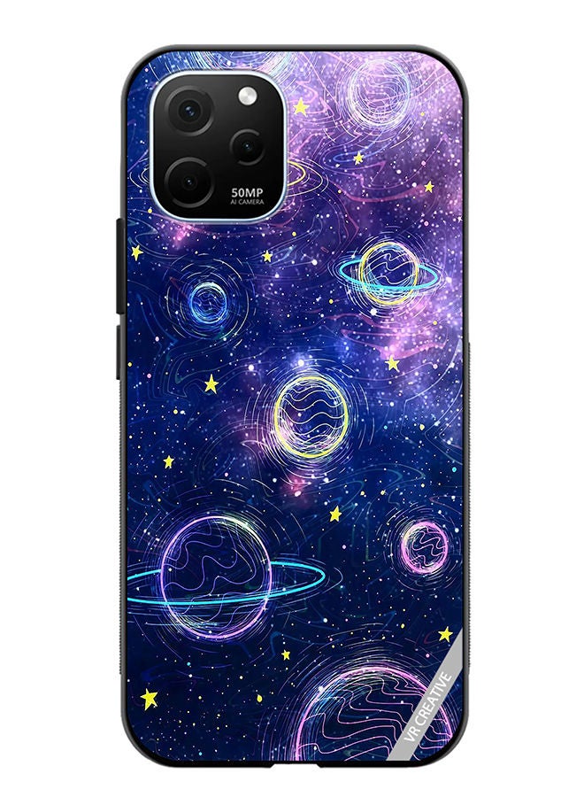 VR CREATIVE Protective Case Cover For Huawei Enjoy 50z Galaxy Design Multicolour - Image 1