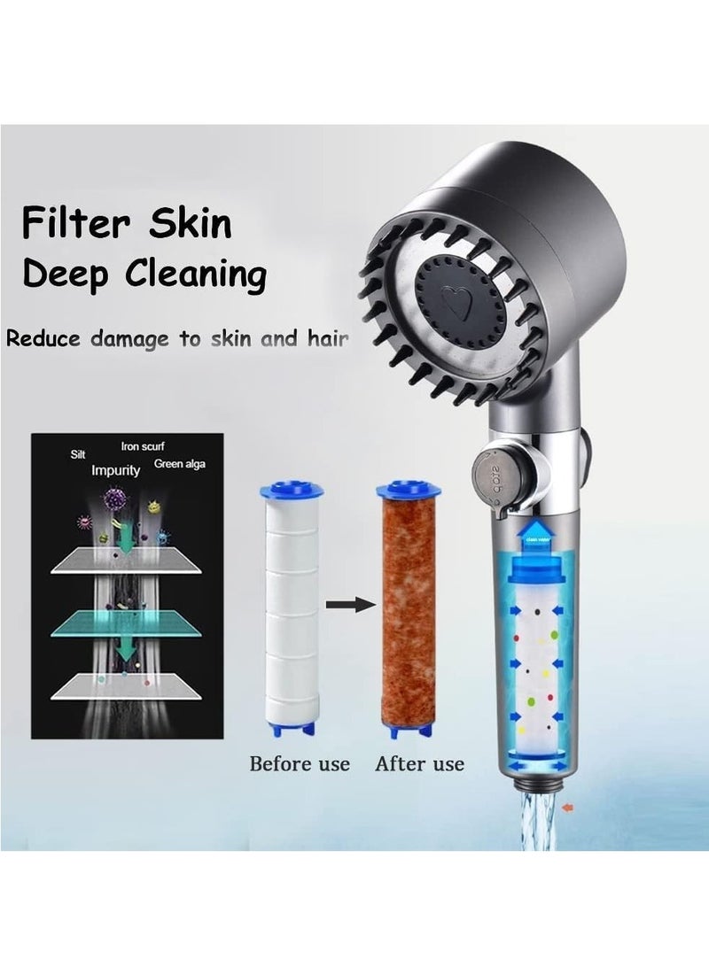 10 Pack PP Cotton Filter Shower Head PP Cotton Filter Cartridge Detachable Propeller Hydro Jet Shower Head Filter Shower Filters for Filtered Showerheads - Image 2