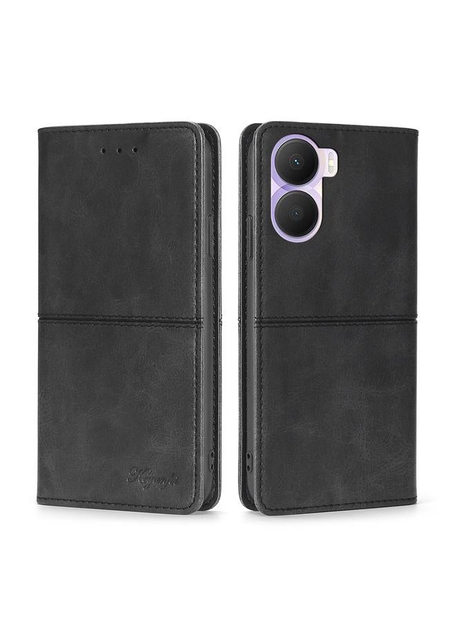 Green Tiger Case For Honor Play 40 Plus Cow Texture Magnetic Leather Phone Case - Image 1