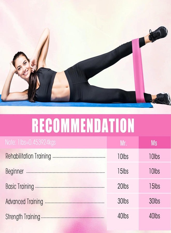 Deekin 20 Pcs Resistance Bands Resistance Loop Exercise Bands Exercise Equipment Elastic Drag Ring for Women and Men Home Fitness, Gym, Yoga(25-30 Lbs,Pink) - Image 2