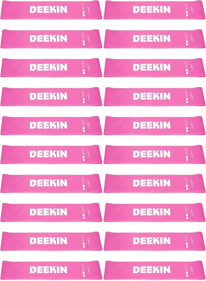 Deekin 20 Pcs Resistance Bands Resistance Loop Exercise Bands Exercise Equipment Elastic Drag Ring for Women and Men Home Fitness, Gym, Yoga(25-30 Lbs,Pink) - Image 1