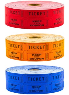 Multicolor Raffle Tickets - 6000 Tickets (3 Double Rolls Of 2000 Tickets Roll), Consecutively Numbered Fundraiser 50/50 Raffle Tickets For Christmas Party, Concert, Carnivals & Other Event - pzsku/ZEEE196C324270B549402Z/45/_/1733731418/3f43bfc7-b65e-49c9-ac8e-75f884d3a58f