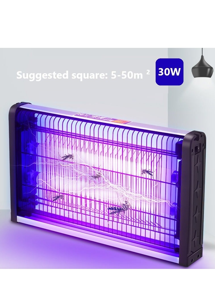 عام 30 وات مصيدة البعوض مع جذب الضوء الأaviolet للداخل والخارج، مبيد الحشرات الخارجي للحديقة والشرفة، قاتل الحشرات الكهربائي مع شبكة فولتية عالية لحماية فعالة من الآفات، قاتل البعوض الكهربائي - Image 1