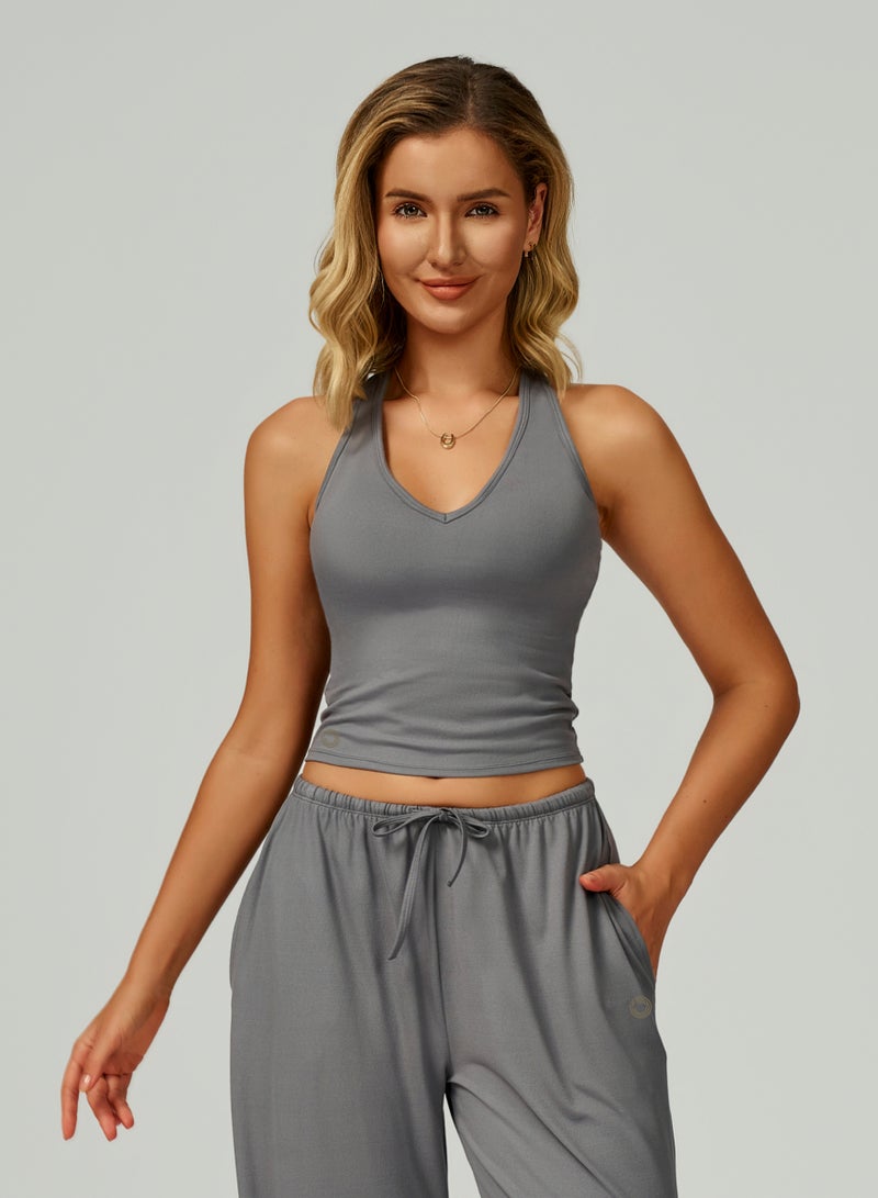 KAWN.YOGA Womens Mid Waist Oversized Wide Leg Joggers - Image 1