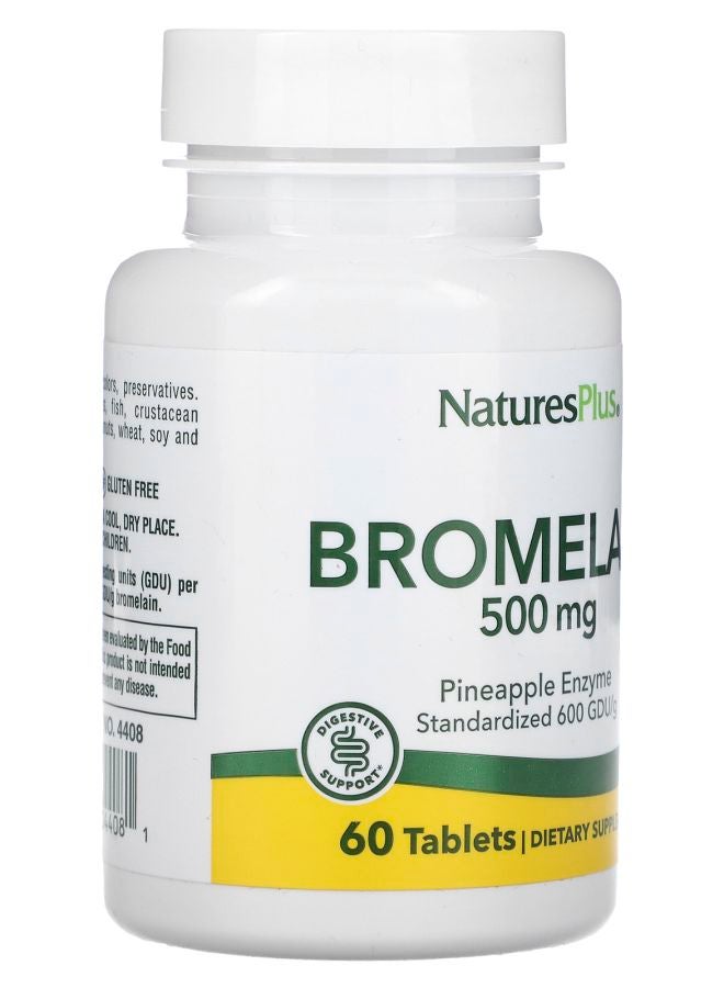 NaturesPlus Bromelain 500 mg 60 Tablets - Image 2