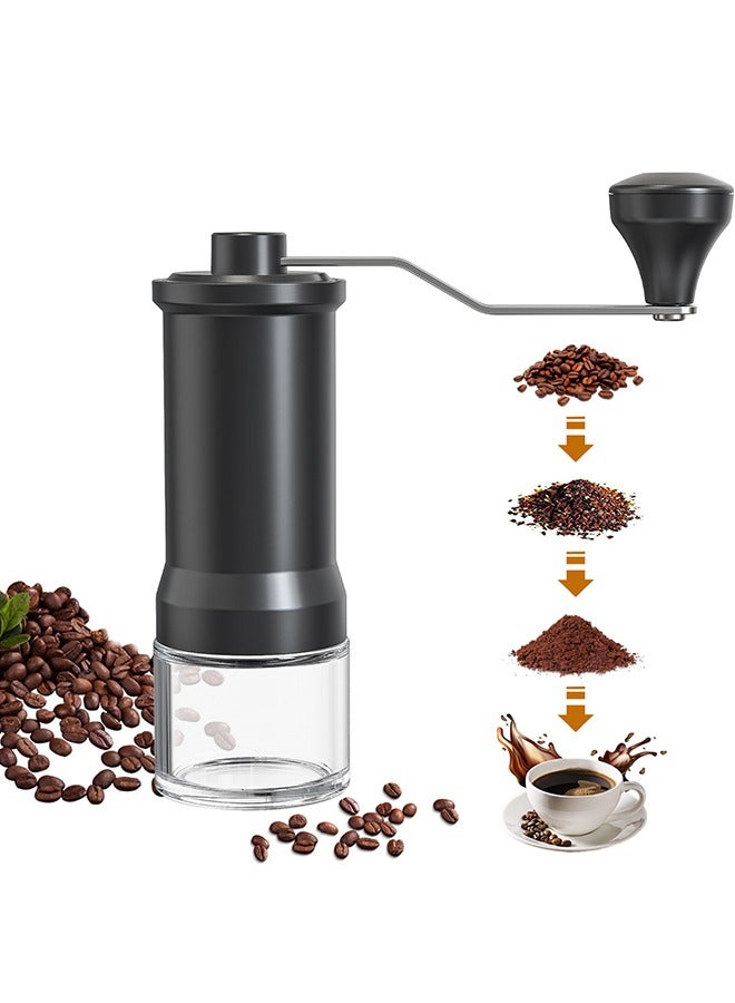Manual Coffee Grinder, Ceramic Burr Coffee Grinder Manual Adjustable for Fine/Coarse Grind with Cleaning Brush for Home, Travel, Camping  - Image 1