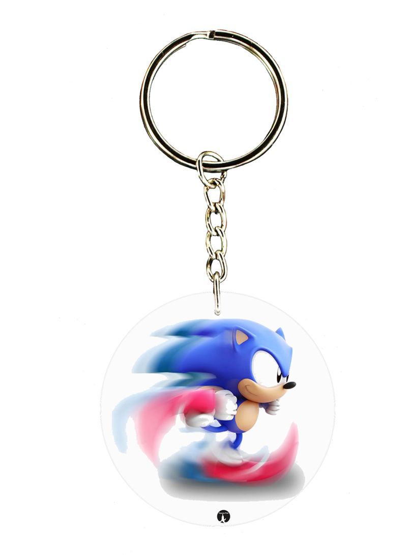 RKN Keychain Of The Video Game Sonic ( 2 Sides)