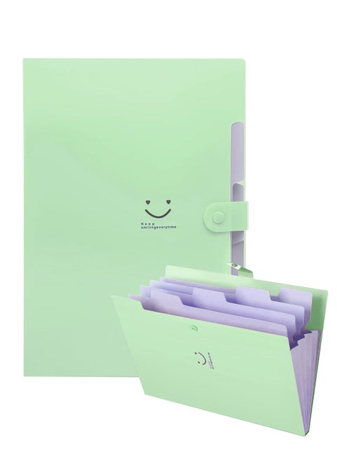 Expanding File Folder, 5 Pockets A4 Letter Size Accordion Folders , Folder Organizer for School and Office Organization