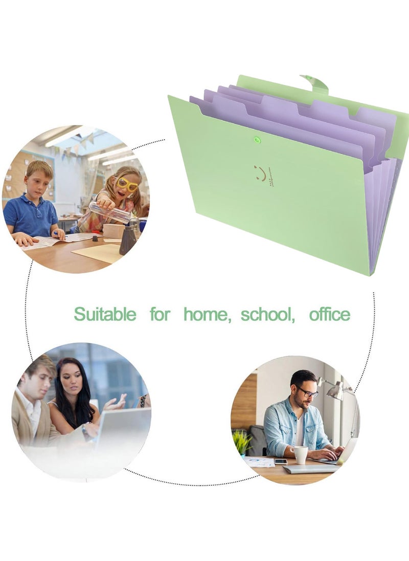 Generic - Expanding File Folder, 5 Pockets A4 Letter Size Accordion Folders , Folder Organizer for School and Office Organization - Image 1