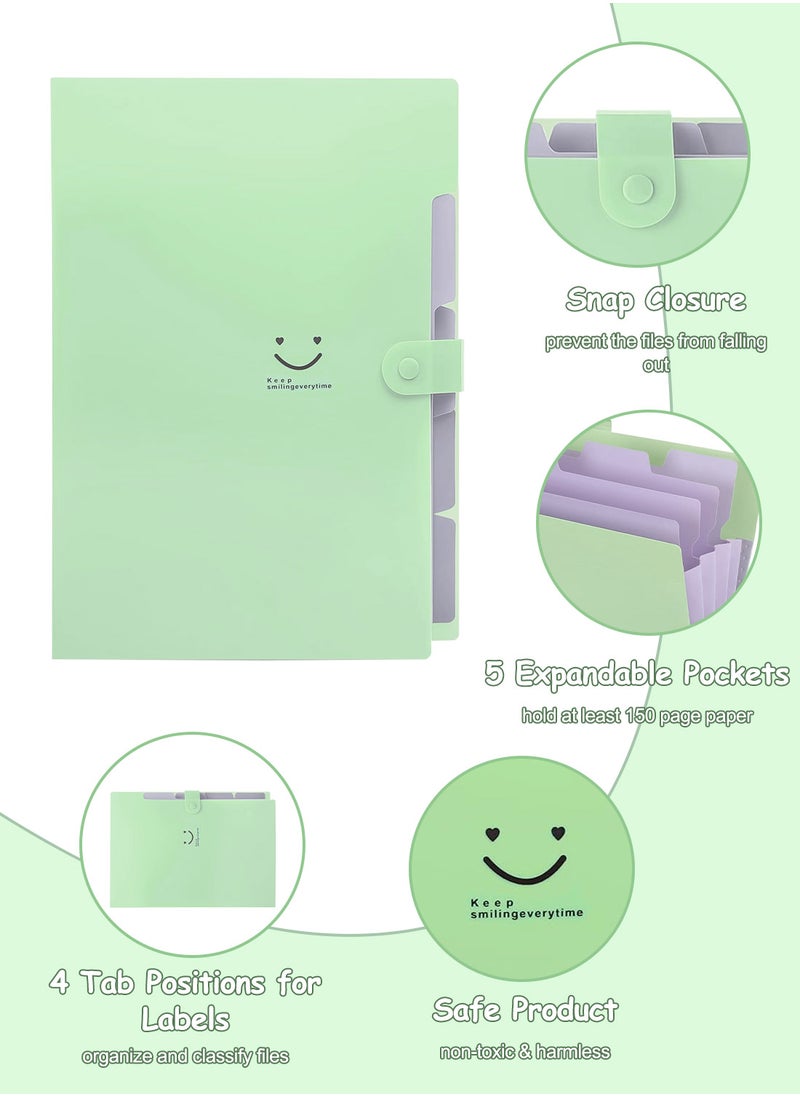 Generic - Expanding File Folder, 5 Pockets A4 Letter Size Accordion Folders , Folder Organizer for School and Office Organization - Image 1