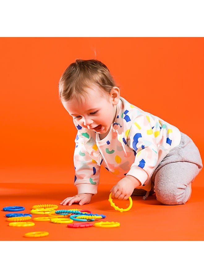 Bright Starts Lots of Links Bendy Colorful Links for Attaching Toys and Teething, BPA Free, 24 Count Pack for Ages 0-3 Years - Image 5