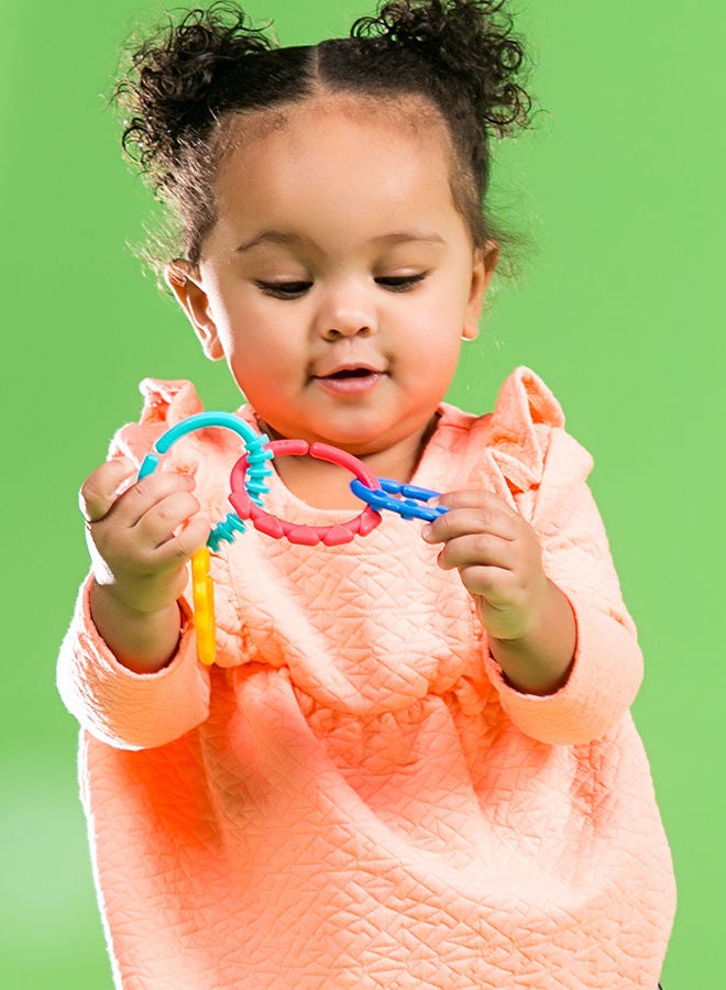 Bright Starts Lots of Links Bendy Colorful Links for Attaching Toys and Teething, BPA Free, 24 Count Pack for Ages 0-3 Years - Image 4